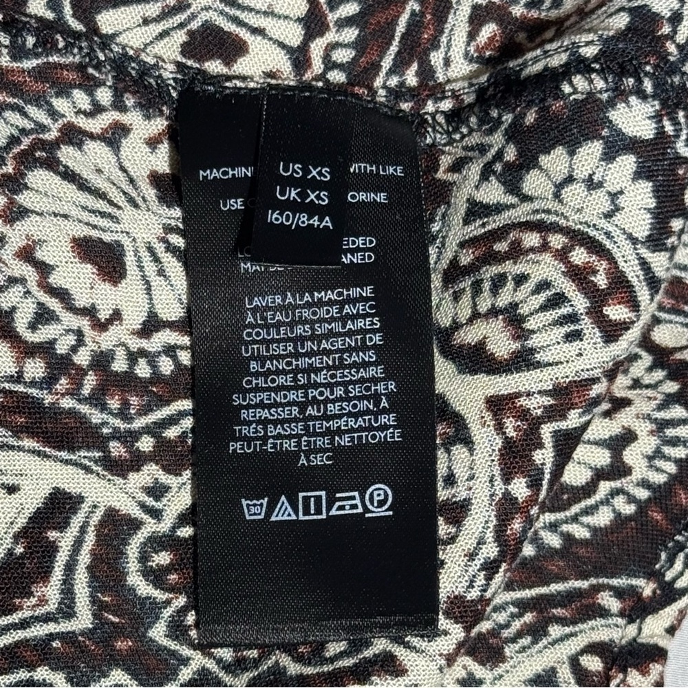 FREE PEOPLE Fallin Into You Long Sleeve Tunic Dress Black Combo size XS - Picture 11 of 14